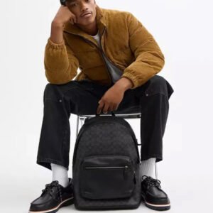 Mochila Coach West Backpack en Lona Signature