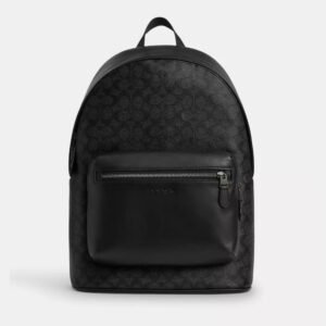 Mochila Coach West Backpack en Lona Signature