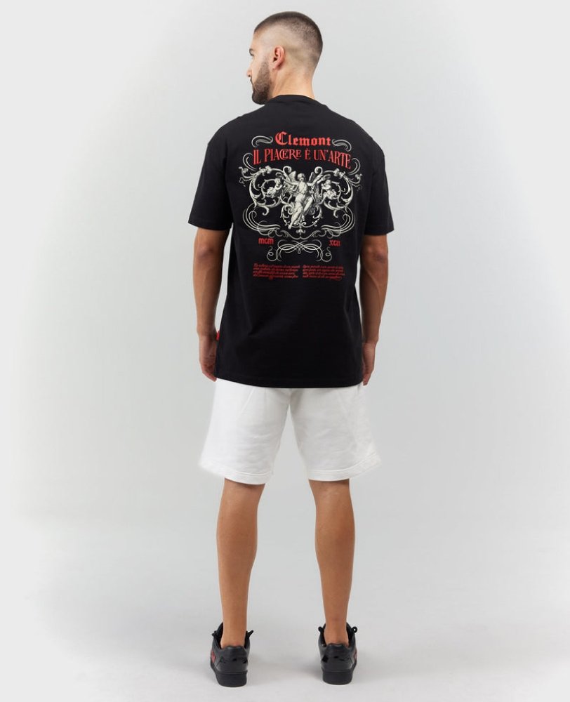 T-Shirt-Men-Estilo-Black-Clemont--Semi-Oversized